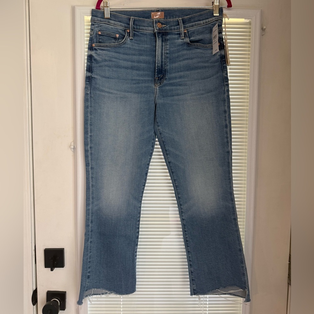 Mother The Insider Crop Step Fray Jeans